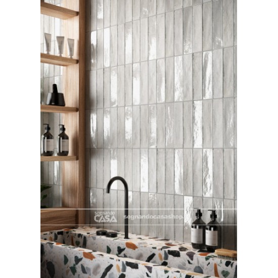 Πλακάκι Rondine 6x25 cm Soho Light Grey P5-BSG-625 Γκρι Ανοιχτό Γυαλιστερό Πλακάκι Rondine 6x25 cm Soho Light Grey P5-BSG-625 Γκρι Ανοιχτό Γυαλιστερό
